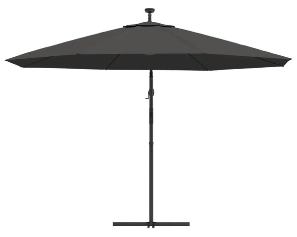 Konzolni vrtni suncobran LED s metalnim stupom 350 cm antracit - Antracit 350 cm