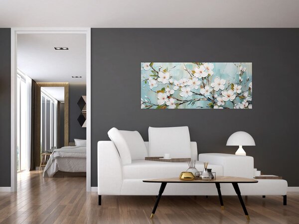 Slika - Slikanje, rascvjetale grane (120x50 cm)