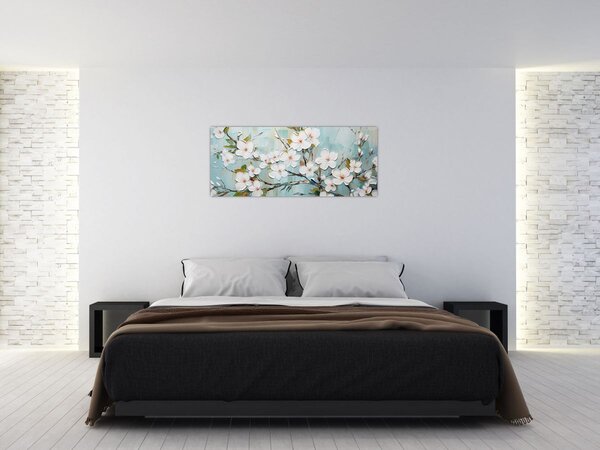 Slika - Slikanje, rascvjetale grane (120x50 cm)