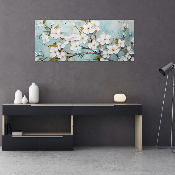Slika - Slikanje, rascvjetale grane (120x50 cm)