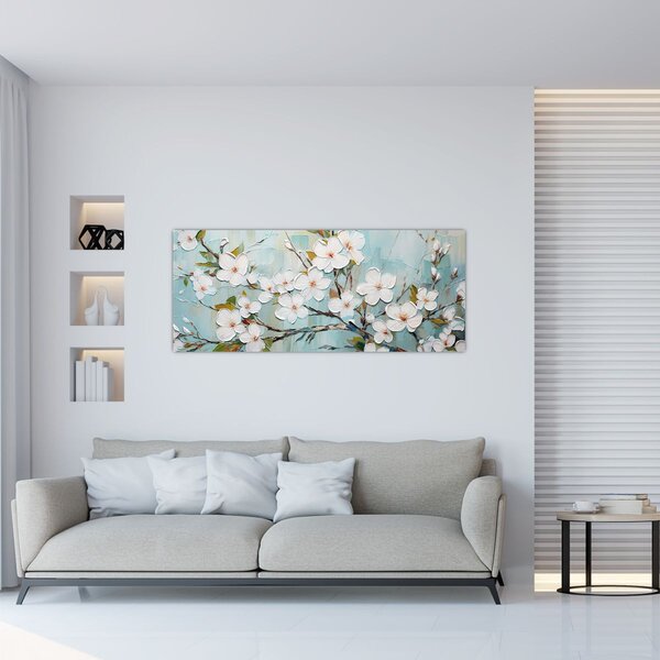 Slika - Slikanje, rascvjetale grane (120x50 cm)