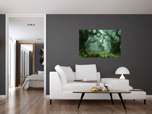 Slika - Šuma obrasla mahovinom (90x60 cm)