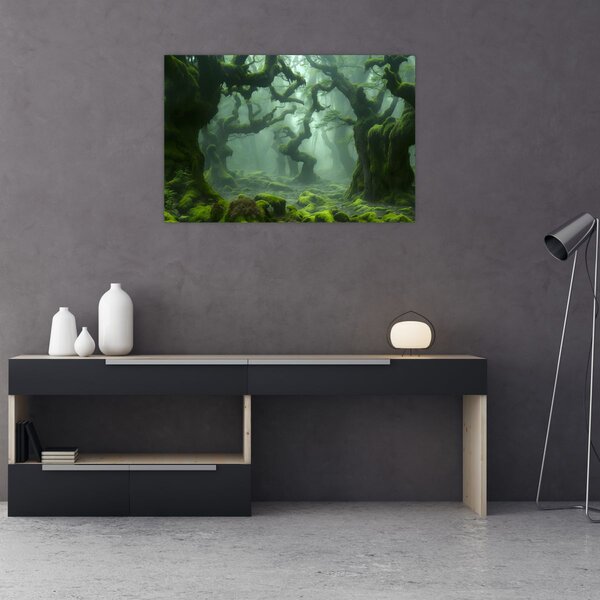 Slika - Šuma obrasla mahovinom (90x60 cm)