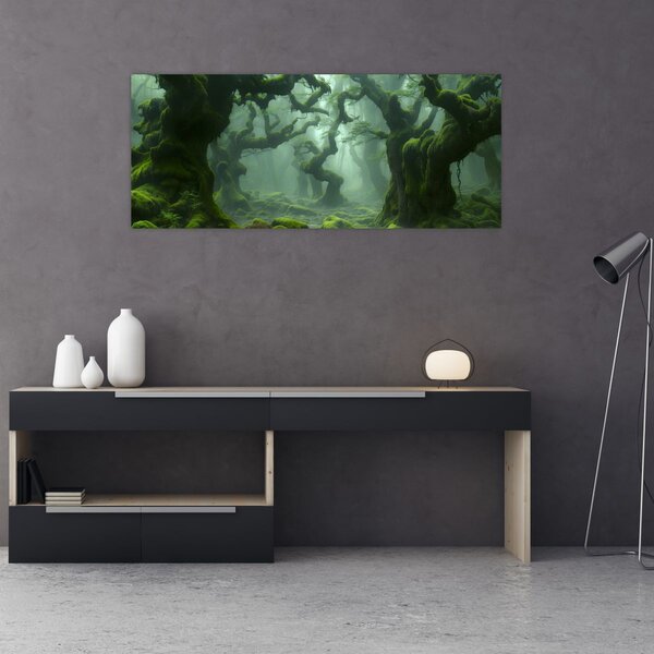 Slika - Šuma obrasla mahovinom (120x50 cm)