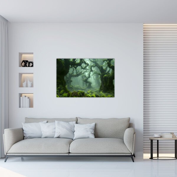 Slika - Šuma obrasla mahovinom (90x60 cm)
