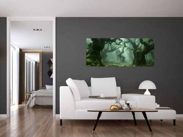 Slika - Šuma obrasla mahovinom (120x50 cm)