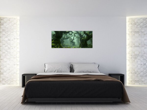 Slika - Šuma obrasla mahovinom (120x50 cm)