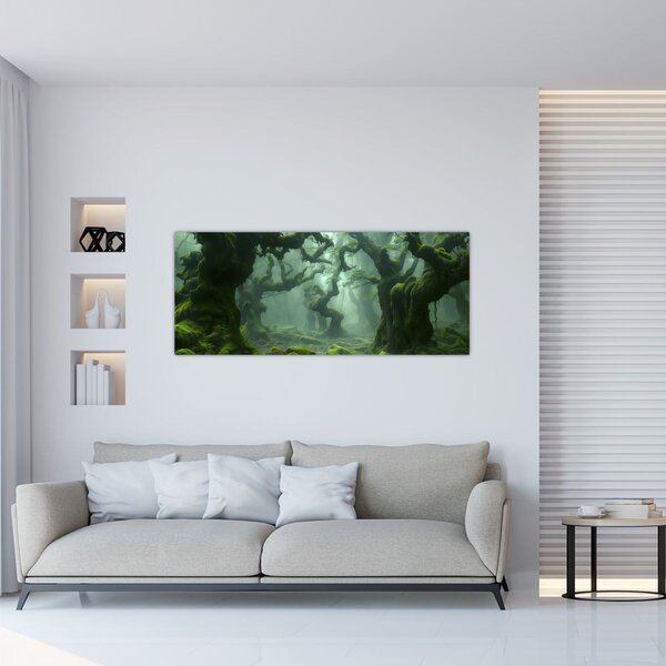 Slika - Šuma obrasla mahovinom (120x50 cm)
