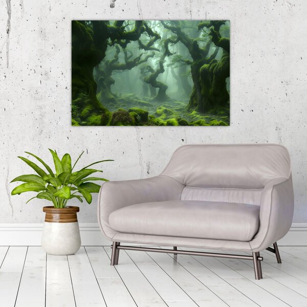 Slika - Šuma obrasla mahovinom (90x60 cm)