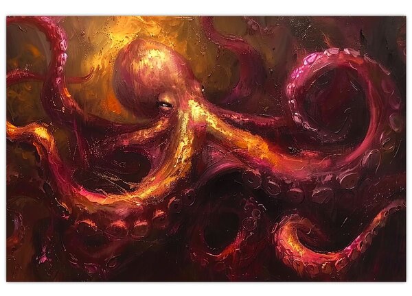 Slika - Hobotnica, ulje na platnu (90x60 cm)