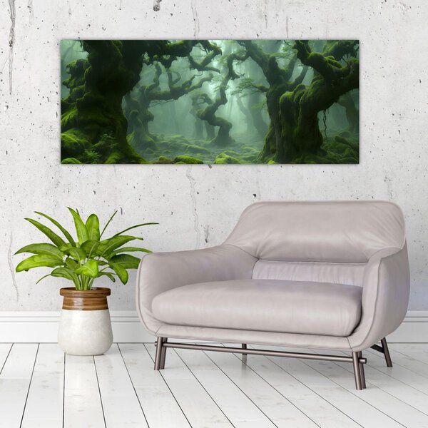 Slika - Šuma obrasla mahovinom (120x50 cm)