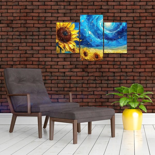 Slika - Slikanje suncokreta (90x60 cm)