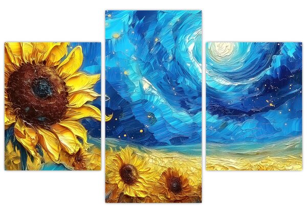 Slika - Slikanje suncokreta (90x60 cm)