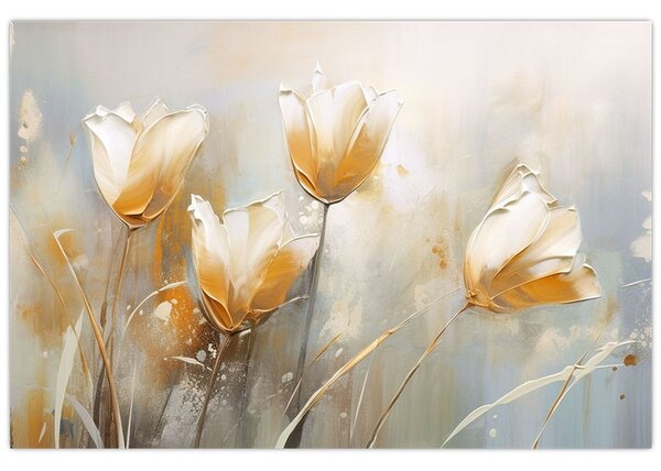 Slika - Slikanje tulipana (90x60 cm)