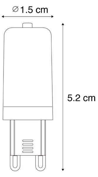 Set od 5 G9 LED žarulja prozirne 3,5W 480 lm 3000K