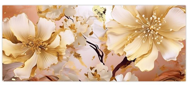 Slika - Zlatno cvijeće (120x50 cm)