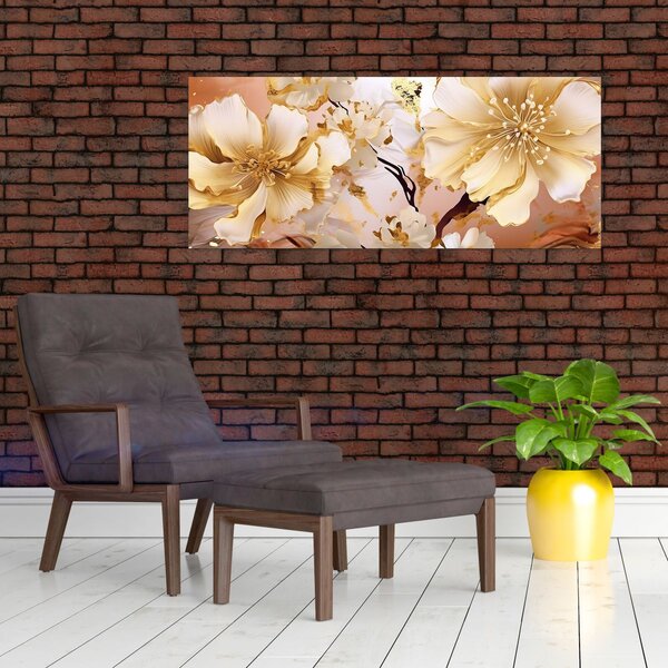 Slika - Zlatno cvijeće (120x50 cm)