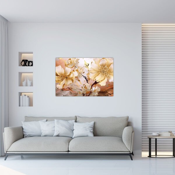 Slika - Zlatno cvijeće (90x60 cm)