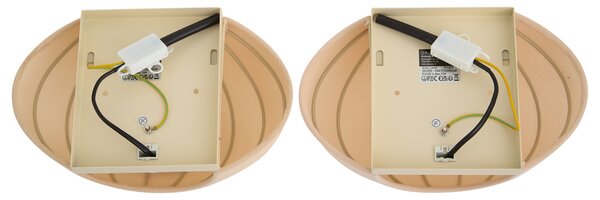 Set van 2 wandlampen beige met stoffen kap - Bida