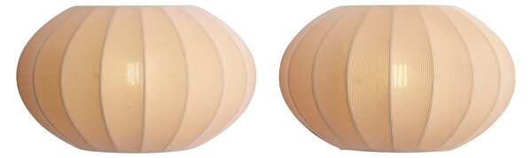 Set van 2 wandlampen beige met stoffen kap - Bida