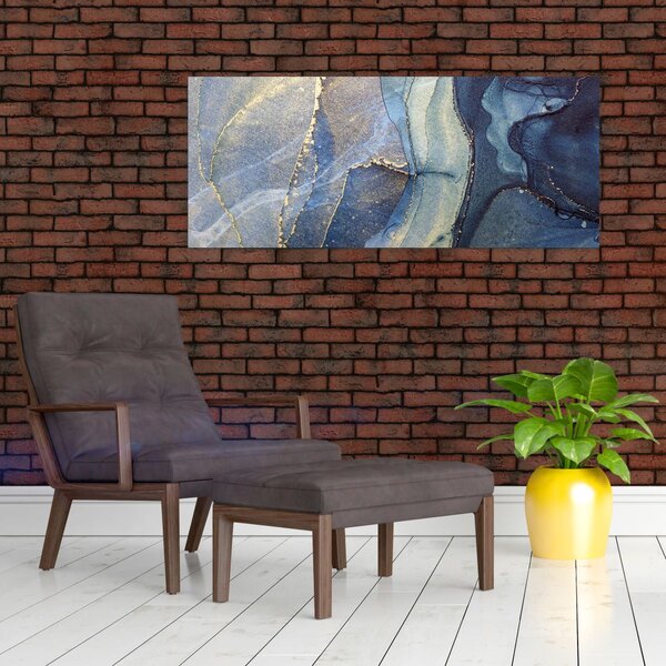 Slika - Apstrakcija s alkoholnom tintom (120x50 cm)