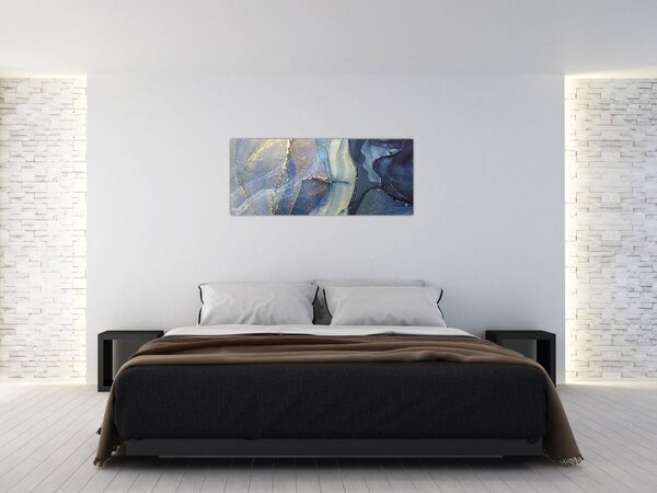 Slika - Apstrakcija s alkoholnom tintom (120x50 cm)