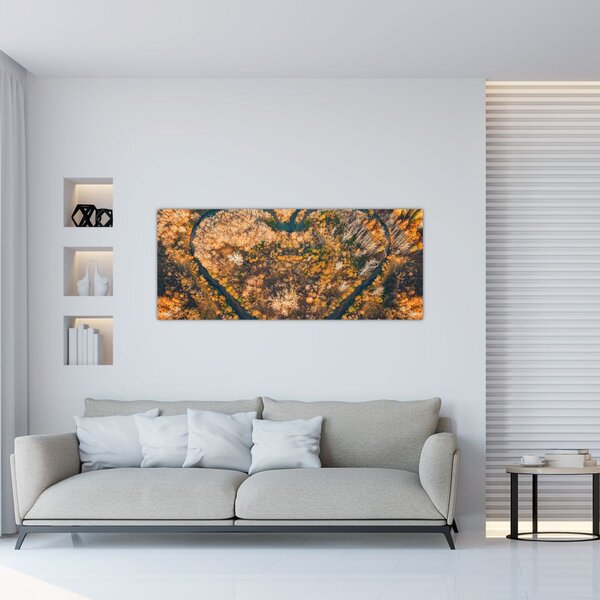 Slika - Rijeka u obliku srca (120x50 cm)