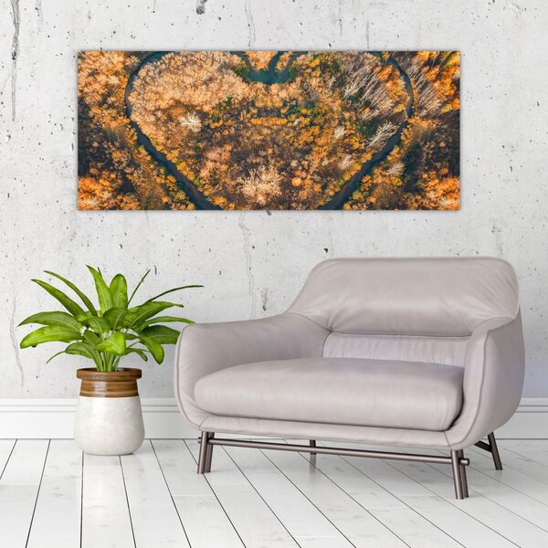 Slika - Rijeka u obliku srca (120x50 cm)