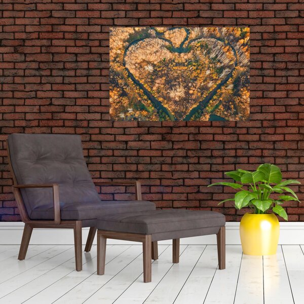 Slika - Rijeka u obliku srca (90x60 cm)