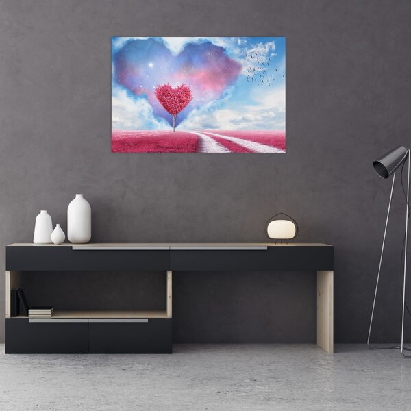 Slika - Stablo ružičastog srca (90x60 cm)