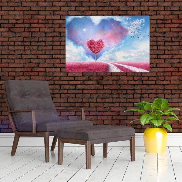 Slika - Stablo ružičastog srca (90x60 cm)