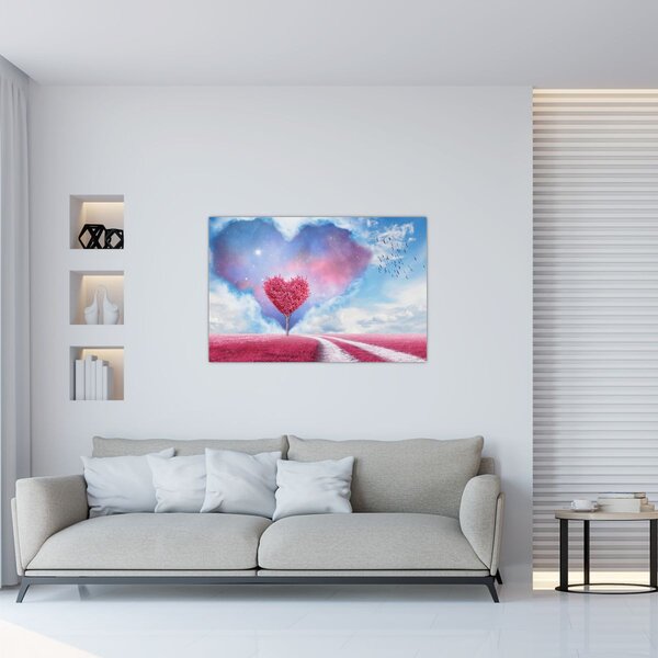 Slika - Stablo ružičastog srca (90x60 cm)