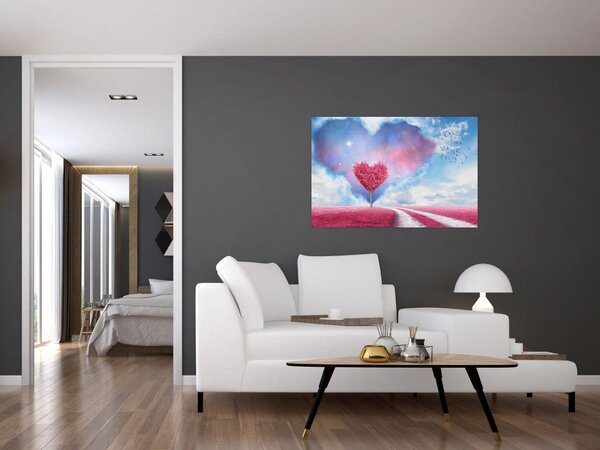 Slika - Stablo ružičastog srca (90x60 cm)