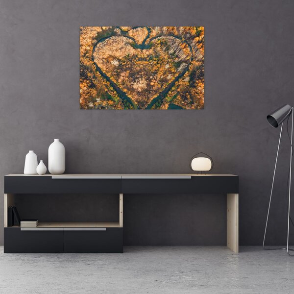 Slika - Rijeka u obliku srca (90x60 cm)