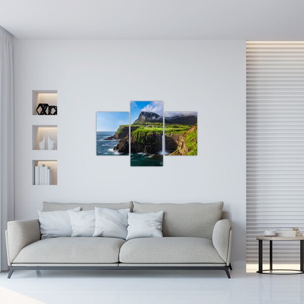 Slika - Vodopad Múlafossur (90x60 cm)