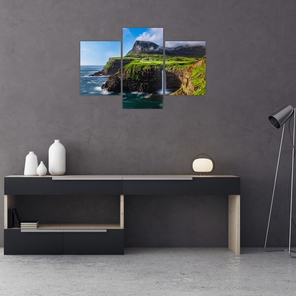 Slika - Vodopad Múlafossur (90x60 cm)