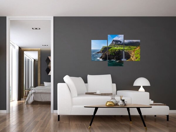 Slika - Vodopad Múlafossur (90x60 cm)