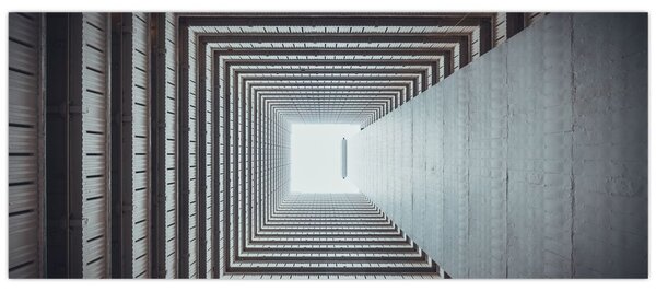 Slika - Pogled iz unutrašnjosti zgrade (120x50 cm)