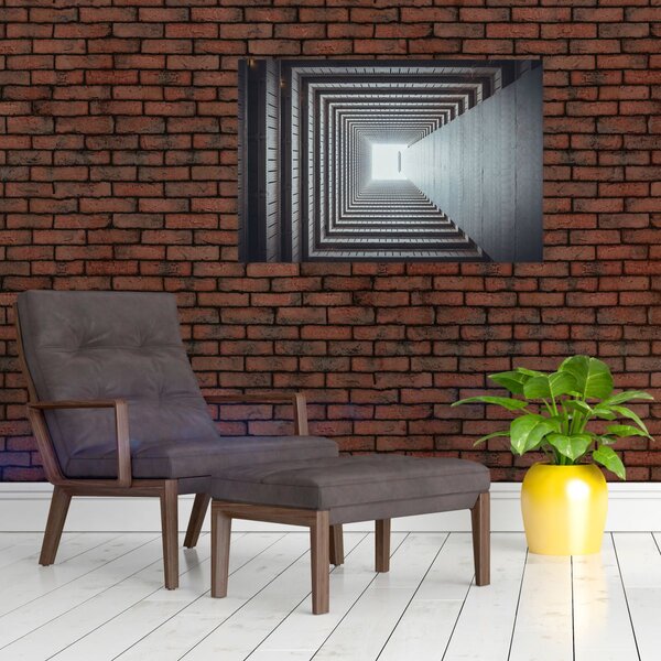 Slika - Pogled iz unutrašnjosti zgrade (90x60 cm)