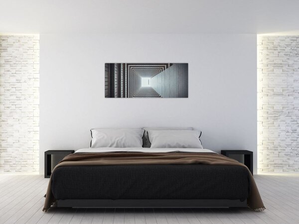 Slika - Pogled iz unutrašnjosti zgrade (120x50 cm)