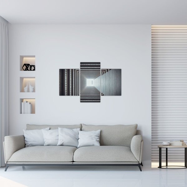 Slika - Pogled iz unutrašnjosti zgrade (90x60 cm)