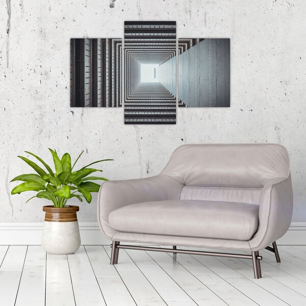 Slika - Pogled iz unutrašnjosti zgrade (90x60 cm)