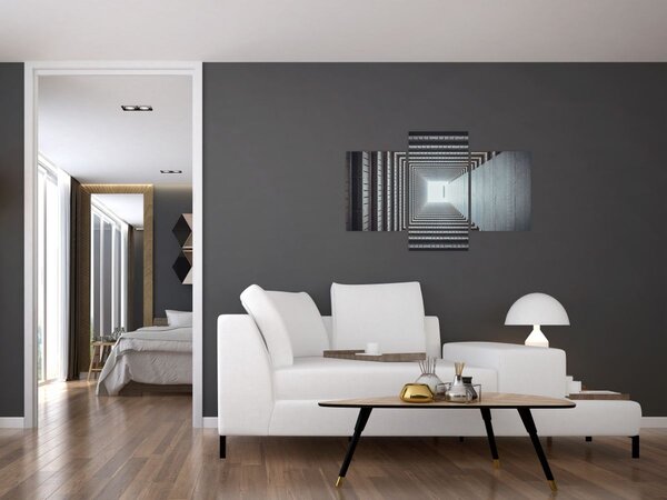 Slika - Pogled iz unutrašnjosti zgrade (90x60 cm)