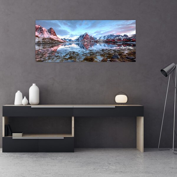 Slika - Izlazak sunca iznad Reine (120x50 cm)