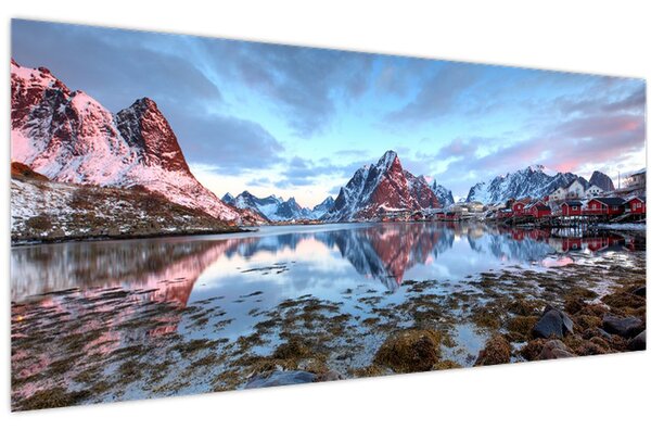Slika - Izlazak sunca iznad Reine (120x50 cm)