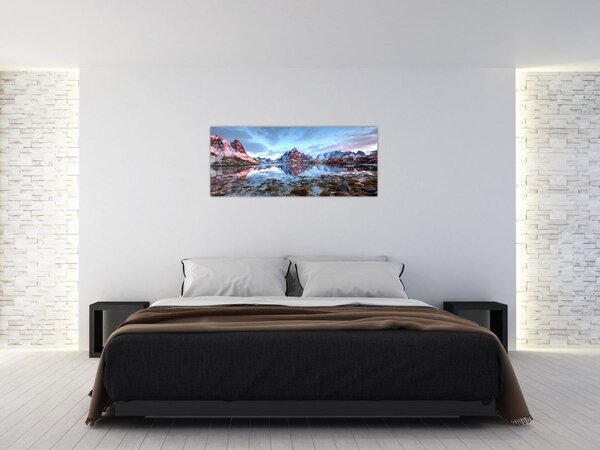 Slika - Izlazak sunca iznad Reine (120x50 cm)