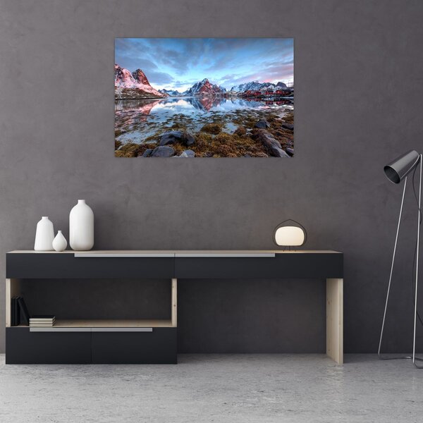 Slika - Izlazak sunca iznad Reine (90x60 cm)