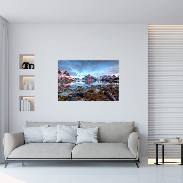 Slika - Izlazak sunca iznad Reine (90x60 cm)
