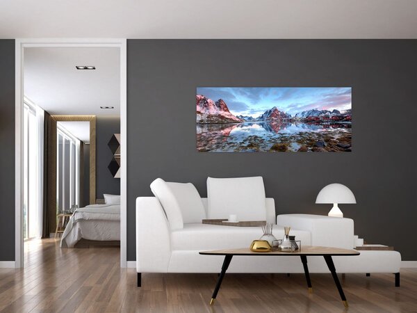 Slika - Izlazak sunca iznad Reine (120x50 cm)