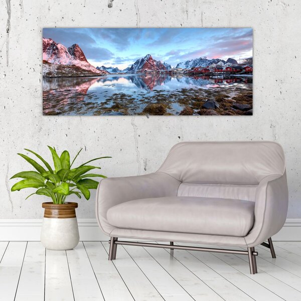 Slika - Izlazak sunca iznad Reine (120x50 cm)